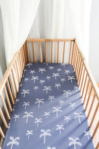 PALMY NIGHTS FITTED COT SHEET